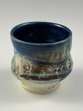 Load image into Gallery viewer, Sculpted Blue Lined Tea Bowl