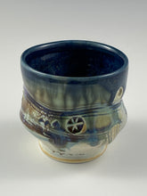 Load image into Gallery viewer, Sculpted Blue Lined Tea Bowl