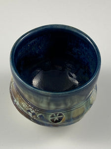 Sculpted Blue Lined Tea Bowl