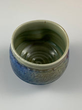 Load image into Gallery viewer, Sculpted Blue Green Tea Bowl