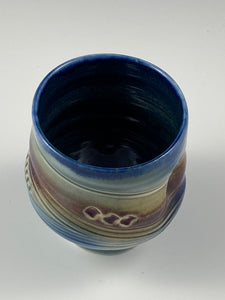 Sculpted Multi-colored Tea Bowl