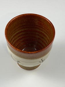 Carved Nutmeg Brown Tea Bowl