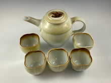 Load image into Gallery viewer, White Teapot and Five Cups
