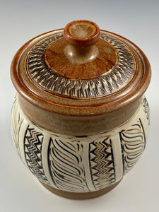 Medium Textured Covered Jar