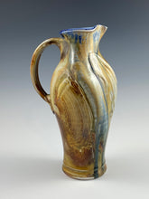 Load image into Gallery viewer, North Carolina Wood Fire Tan and Blue Pitcher
