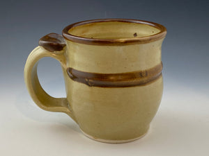 Tan and Brown Striped 10 oz. Mug