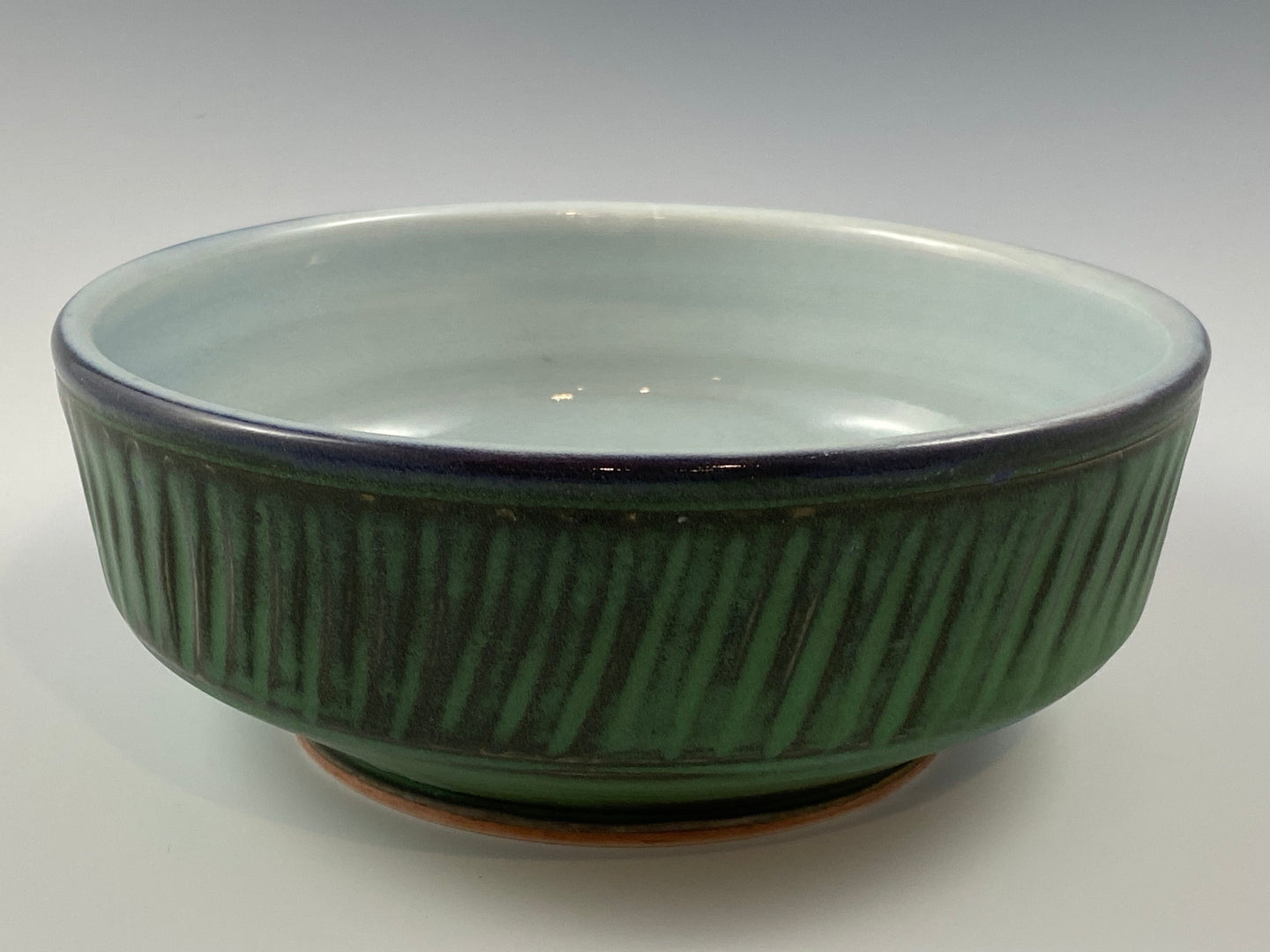 Fluted Dark Green Bowl