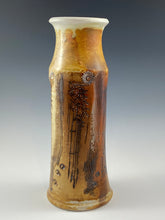 Load image into Gallery viewer, Large Carved Wood Fire Vase
