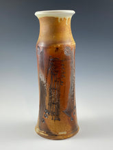 Load image into Gallery viewer, Large Carved Wood Fire Vase
