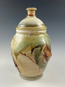 Abstract Decorated Lidded Jar