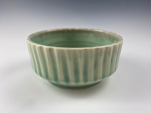 Fluted Green Bowl