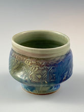 Load image into Gallery viewer, Sculpted Blue Green Tea Bowl
