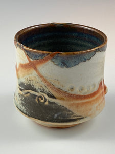 Earth Toned Sculpted Tea Bowl