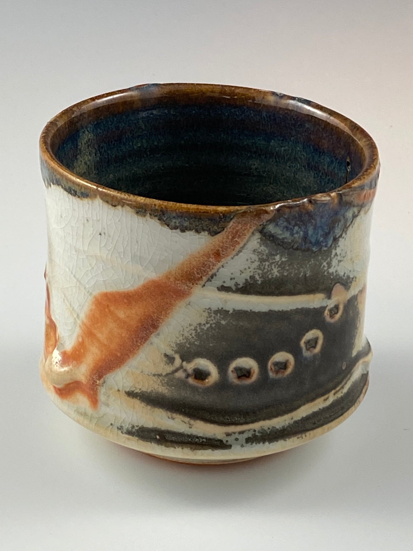 Earth Toned Sculpted Tea Bowl