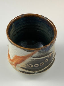 Earth Toned Sculpted Tea Bowl