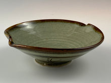 Load image into Gallery viewer, Small Celadon Iron Accented Bowl
