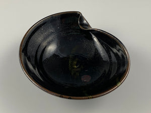 Sculpted Small Black Bowl