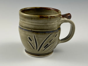 Carved Celadon 8 oz. Mug
