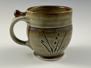 Carved Celadon 8 oz. Mug