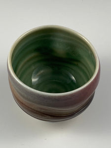 Sculpted Celadon and Mauve Tea Bowl
