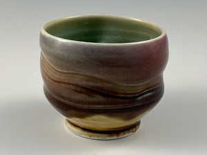 Sculpted Celadon and Mauve Tea Bowl