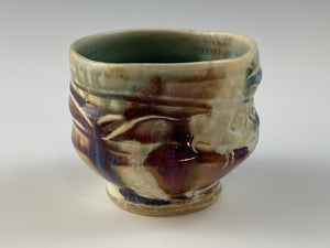 Multi-colored Sculpted Tea Bowl