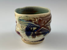 Load image into Gallery viewer, Multi-colored Sculpted Tea Bowl
