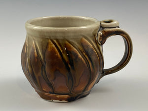 Sculpted Honey Amber Brown 10 oz. Mug