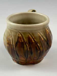 Sculpted Honey Amber Brown 10 oz. Mug