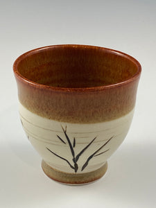 Carved Nutmeg Brown Tea Bowl