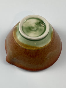 Small Nutmeg Brown Bowl with Pour Spout