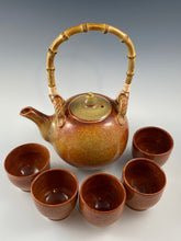 Load image into Gallery viewer, Nutmeg Tea Pot and Five Cups
