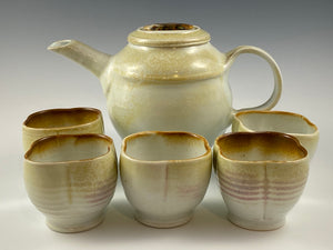 White Teapot and Five Cups