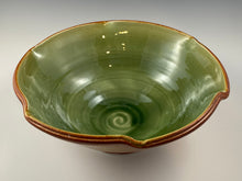 Load image into Gallery viewer, Large Apple Green and Nutmeg Brown Bowl
