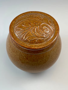Nutmeg Brown Covered Jar