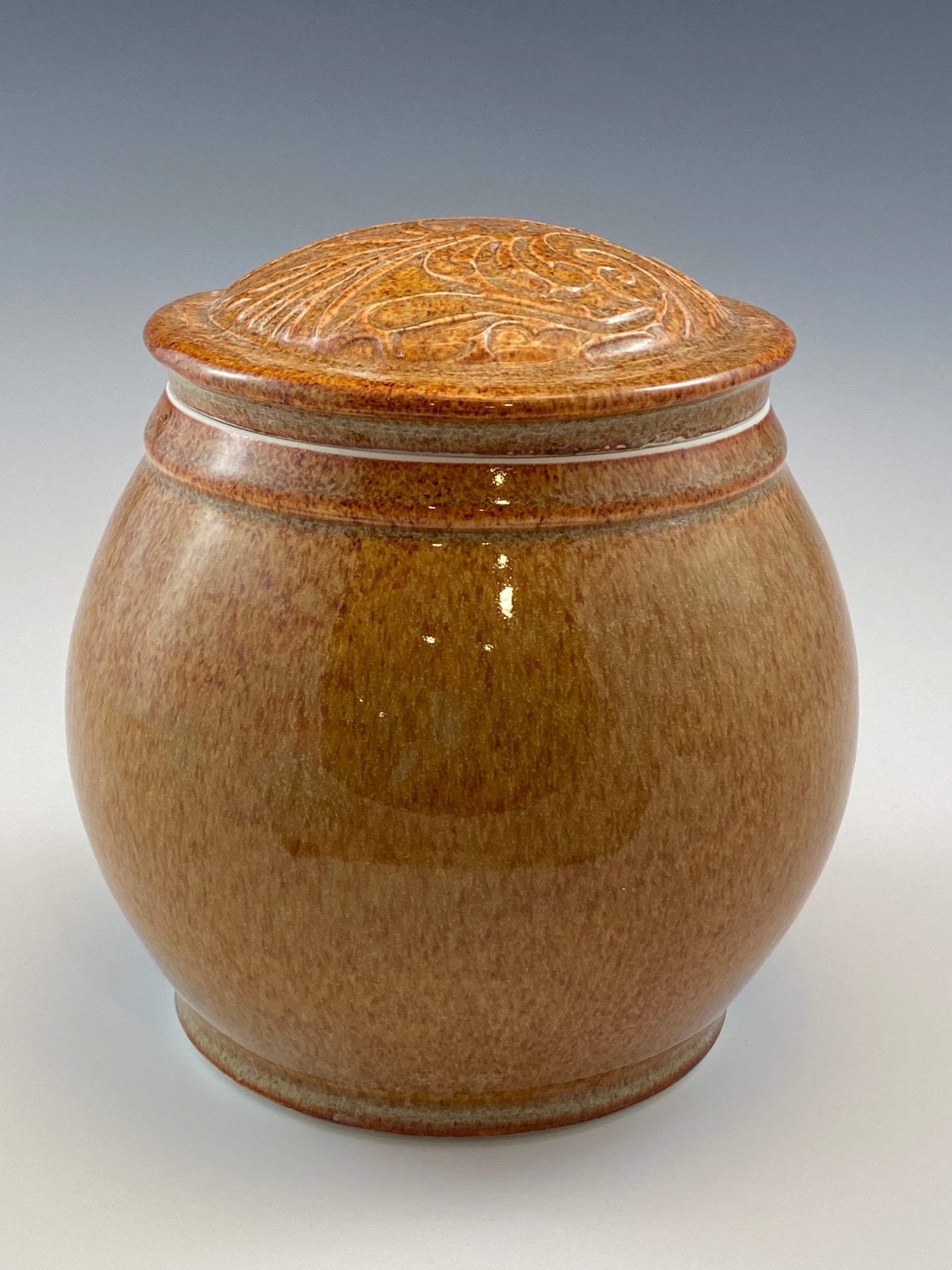 Nutmeg Brown Covered Jar