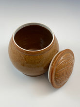 Load image into Gallery viewer, Nutmeg Brown Covered Jar
