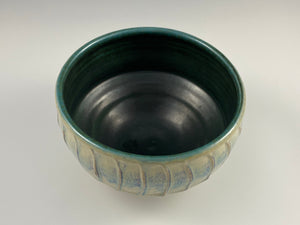 Matte Green Fluted Bowl