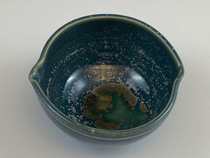 Small Blue Crystallized Bowl