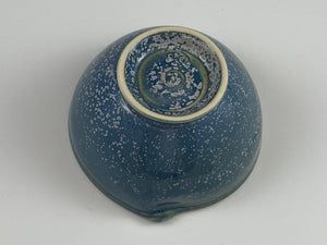 Small Blue Crystallized Bowl