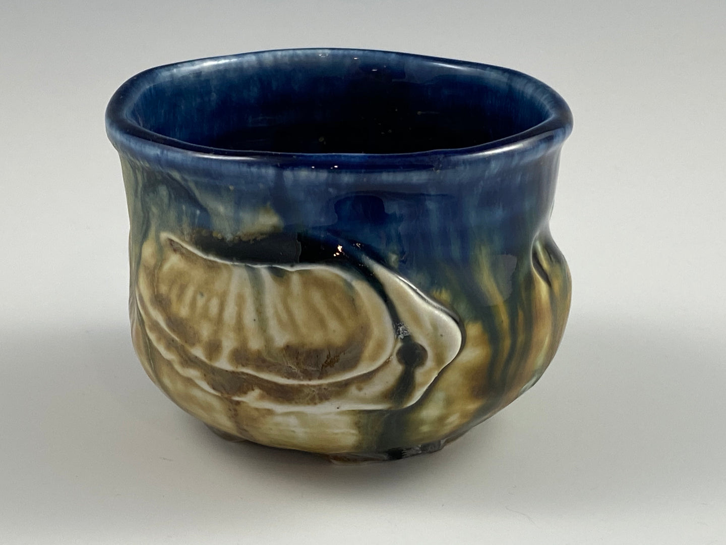 Cobalt Blue Lined Tea Bowl