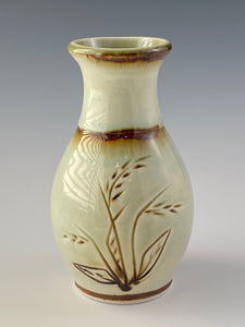 Carved Off-White Vase