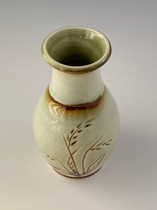 Carved Off-White Vase
