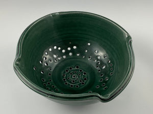 Green Glazed Colander