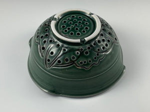 Green Glazed Colander