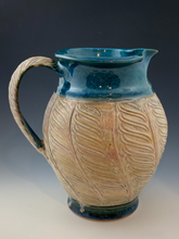 Load image into Gallery viewer, Textured Turquoise Pitcher
