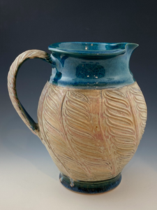 Textured Turquoise Pitcher